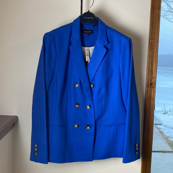 Talbots double-breasted suit jacket, size 14. - Picture 1 of 12